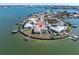 Wide aerial view of waterfront home and surrounding community at 495 Bath Club N Blvd, North Redington Beach, FL 33708