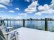 Relaxing dock with seating, offering water views at 565 Crystal Dr, Madeira Beach, FL 33708