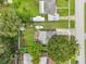 Aerial view of house and surrounding area at 6108 Pershing Ne St, St Petersburg, FL 33703