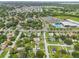 Aerial view showing neighborhood's location near water and green spaces at 6108 Pershing Ne St, St Petersburg, FL 33703