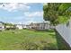 Spacious backyard, deck, and fire pit at 6108 Pershing Ne St, St Petersburg, FL 33703
