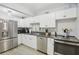 Modern kitchen, stainless steel appliances and white cabinets at 6108 Pershing Ne St, St Petersburg, FL 33703