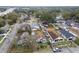An aerial view showcasing a light blue house amongst other houses at 704 E Broad St, Tampa, FL 33604