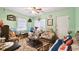 Cozy living room features a sofa, coffee table, and large window at 704 E Broad St, Tampa, FL 33604