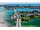 Wide aerial view of waterfront community and bridge at 7300 Sun Island S Dr # 203, South Pasadena, FL 33707