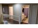 Bathroom with toilet, shower, and checkered curtain at 8999 Founders Cir, Palmetto, FL 34221