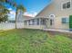 Spacious backyard with view of house and lake at 9709 Fredericksburg Rd, Tampa, FL 33635