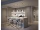 Modern kitchen featuring a large island and sleek cabinetry at 1101 E Jackson St # 1803, Tampa, FL 33602