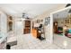View of kitchen with tile floors and wooden cabinets at 1110 W Coral St, Tampa, FL 33602