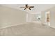 Spacious bedroom with carpet and ceiling fan at 11120 Kempton Vista Dr, Riverview, FL 33579