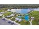 Aerial view of the community park and lake at 13602 S Village Dr # 1112, Tampa, FL 33618