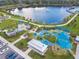 Aerial view of the community park and lake at 13602 S Village Dr # 1112, Tampa, FL 33618