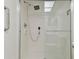 Clean shower with glass enclosure and handheld shower head at 13602 S Village Dr # 1112, Tampa, FL 33618