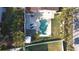 View of backyard pool and spa from above at 1600 Pennsylvania Ne Ave, St Petersburg, FL 33703