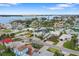 Aerial view of home, highlighting its location and proximity to water at 16015 Redington Dr, Redington Beach, FL 33708