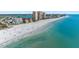 Aerial view of beachfront property with ocean, beach, and high-rise buildings at 17980 Gulf Blvd # 501, Redington Shores, FL 33708