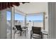 Oceanfront balcony features comfortable seating at 17980 Gulf Blvd # 501, Redington Shores, FL 33708