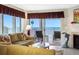 Living room with ocean view and comfortable seating at 17980 Gulf Blvd # 501, Redington Shores, FL 33708