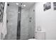 Updated bathroom with glass shower and marble at 19029 Us Highway 19 N # 6-16, Clearwater, FL 33764