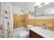 Bathroom with shower/tub combo and updated vanity at 2256 Philippine Dr # 18, Clearwater, FL 33763