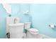 Stylish powder room with a contemporary sink and toilet at 2547 Lexington Oak Dr, Brandon, FL 33511