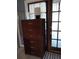 Bedroom with wicker dresser and French doors at 2819 50Th S St, Gulfport, FL 33707