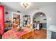 Dining area with a view into the kitchen at 2819 50Th S St, Gulfport, FL 33707