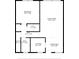 Floor plan showing a bedroom, living room, kitchen, and bath at 2900 45Th S St # 22, Gulfport, FL 33711