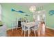 Dining area with white table and chairs, hardwood floors at 320 N Madison Ave, Clearwater, FL 33755