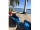 Kayaks on patio overlooking the water at 341 E Madeira Ave, Madeira Beach, FL 33708