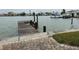 Wooden dock extending over calm water, offering waterfront access at 341 E Madeira Ave, Madeira Beach, FL 33708