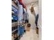 Organized closet with shelving and hanging rods at 36511 Frazee Hill Rd, Dade City, FL 33523