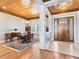 Formal dining room with hardwood floors and wood ceiling at 36511 Frazee Hill Rd, Dade City, FL 33523