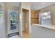 Bathroom with a pool view, tile flooring, and updated vanity at 4101 Concord Way, Plant City, FL 33566