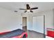 Bedroom with ceiling fan, closet and car bed at 4101 Concord Way, Plant City, FL 33566
