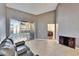 Gathering room with sliding doors opening to the pool and lanai at 4101 Concord Way, Plant City, FL 33566