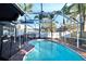 Inviting kidney-shaped swimming pool with a screened enclosure at 4101 Concord Way, Plant City, FL 33566
