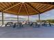 Community gazebo with waterfront views and picnic tables at 4900 Brittany S Dr # 608, St Petersburg, FL 33715