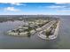 Aerial view of waterfront community, showcasing its unique island location at 5258 Beach Se Dr, St Petersburg, FL 33705