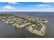 Aerial view of waterfront community, showcasing its location and layout at 5258 Beach Se Dr, St Petersburg, FL 33705