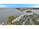 Aerial view of waterfront townhomes with parking and water access at 5258 Beach Se Dr, St Petersburg, FL 33705