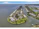 Aerial view of waterfront community with private boat docks and parking at 5258 Beach Se Dr, St Petersburg, FL 33705