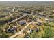 An aerial view of a residential neighborhood with houses and a canal at 5366 Hader Rd, North Port, FL 34288