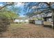 Large backyard with mature trees and outbuildings at 7401 Mount Vernon Rd, Tampa, FL 33625