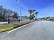 Street view of Deerwood Deed Restricted River Ridge community sign, palm trees, and picturesque entrance at 7923 Leighton Cir, New Port Richey, FL 34654