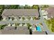 Complex of townhouses with private pool, aerial view at 820 Date Palm Ln, St Petersburg, FL 33707