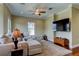 Spacious living room with sectional sofa and large TV at 820 Date Palm Ln, St Petersburg, FL 33707