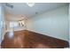 Empty dining room with hardwood floors and a chandelier at 10425 Westpark Preserve Blvd, Tampa, FL 33625