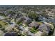 Aerial view of a home with a well-maintained lawn surrounded by other similar properties in a neighborhood at 1525 Banner Elk St, Valrico, FL 33594