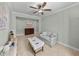 Cozy sitting area with neutral colors, comfortable seating, and a decorative coffee table at 1525 Banner Elk St, Valrico, FL 33594